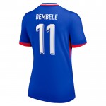 Günstige Fußballtrikots Frankreich Dembele 11 Frauens Heimtrikot EURO 2024 Kurzarm